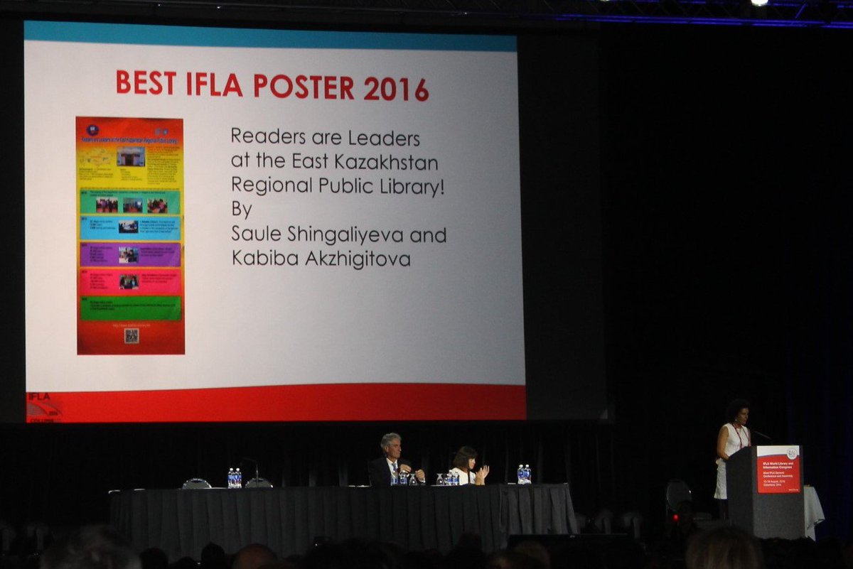 azoubig's tweet photo. "Les lecteurs sont des leaders" remporte le prix du meilleur #Poster2016 de @WLIC2016
#WLIC2016 #BibSen #kebetu https://t.co/AKQcegDcfv
