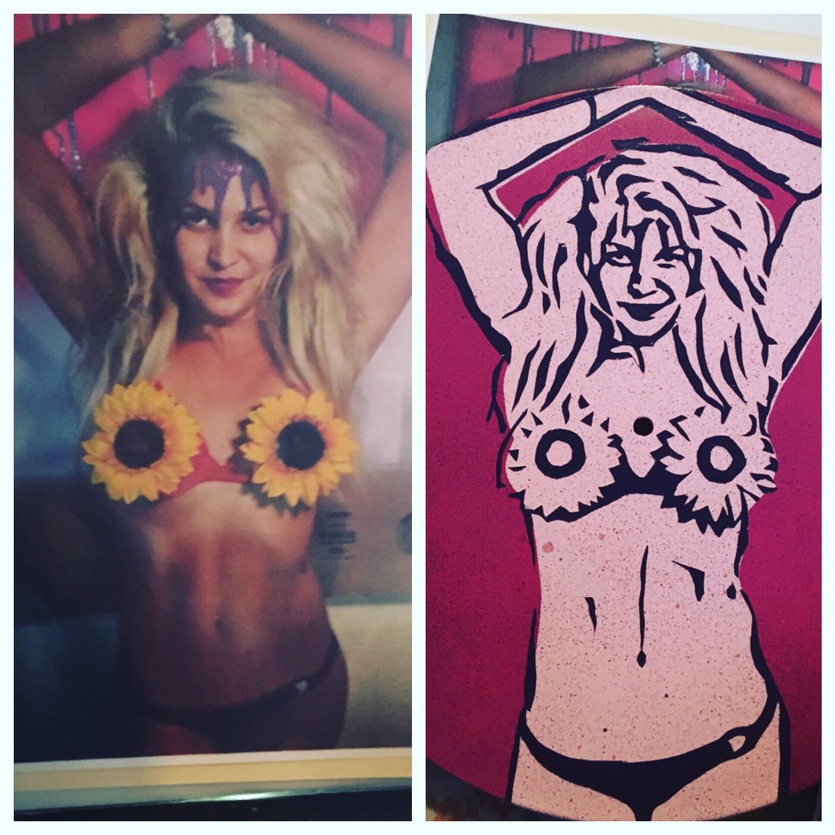 Awesome painting by <a href="/danthemjfan23/">dan</a> done on a vinyl!!! Tonight we play <a href="/LolasSaloon/">FW THUNDERBIRD</a>!!!