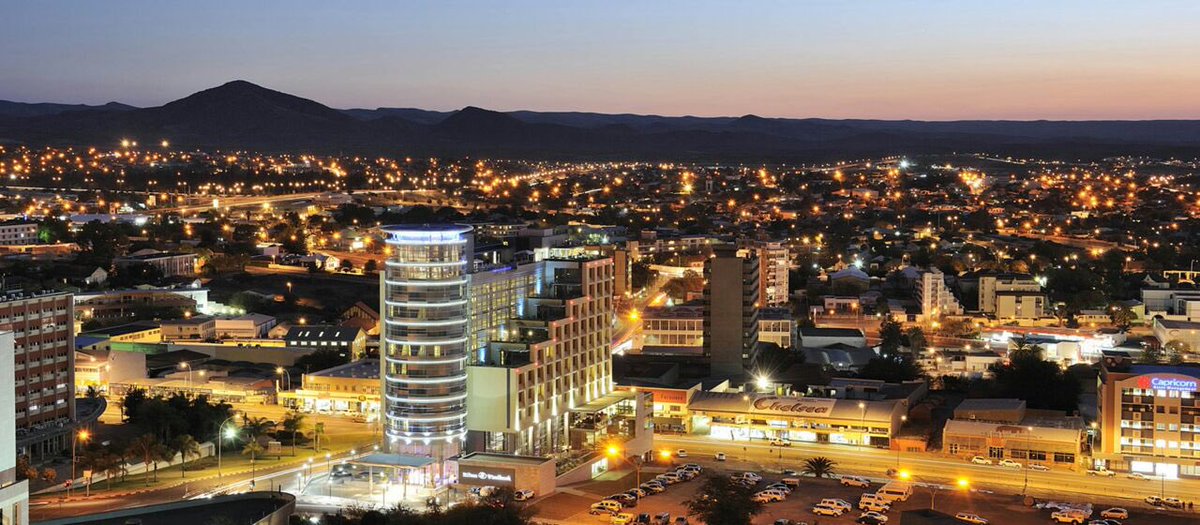 Windhoek, Namibia by night