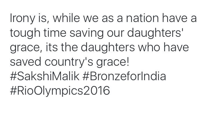 RtrMidtownBhuj's tweet photo. #SakshiMalik          #RioOlympics2016      #Bronzeforindia #ProudMoment https://t.co/y1rijTKCsp