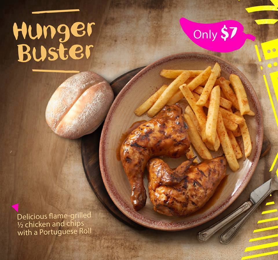 NandosZimbabwe's tweet photo. Donβt be the only one in the clique who hasnβt had it! #HalfChicken #PortugueseRoll #PERiChips https://t.co/v2oZUroUJk