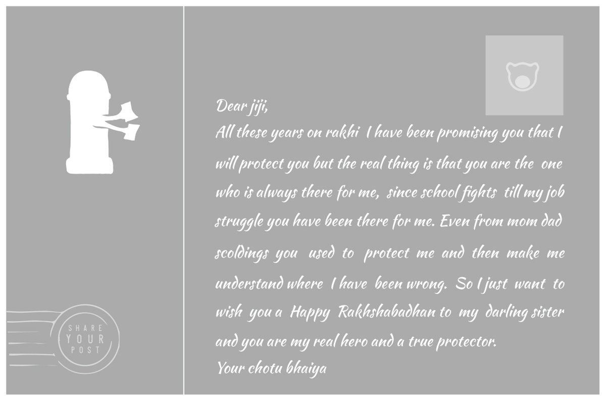 shareurpost's tweet photo. Share Your #Rakshabandhan Post @shareyourepost: 2016 https://t.co/Y5jHNn7s60