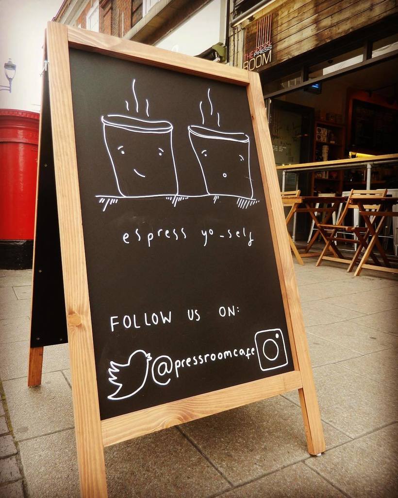 PressRoomCoffee's tweet photo. "Espress Yo-self"

#Surbiton #Twickenham #independentcoffee #espresso #coffeesigns https://t.co/rAHwb7WpXF