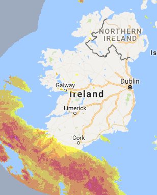 MetAlertIreland's tweet photo. Latest rainfall radar across Ireland, another band of heavy rainfall moving NE'wards this evening #GoodforthePlants https://t.co/S000kC5YZ7