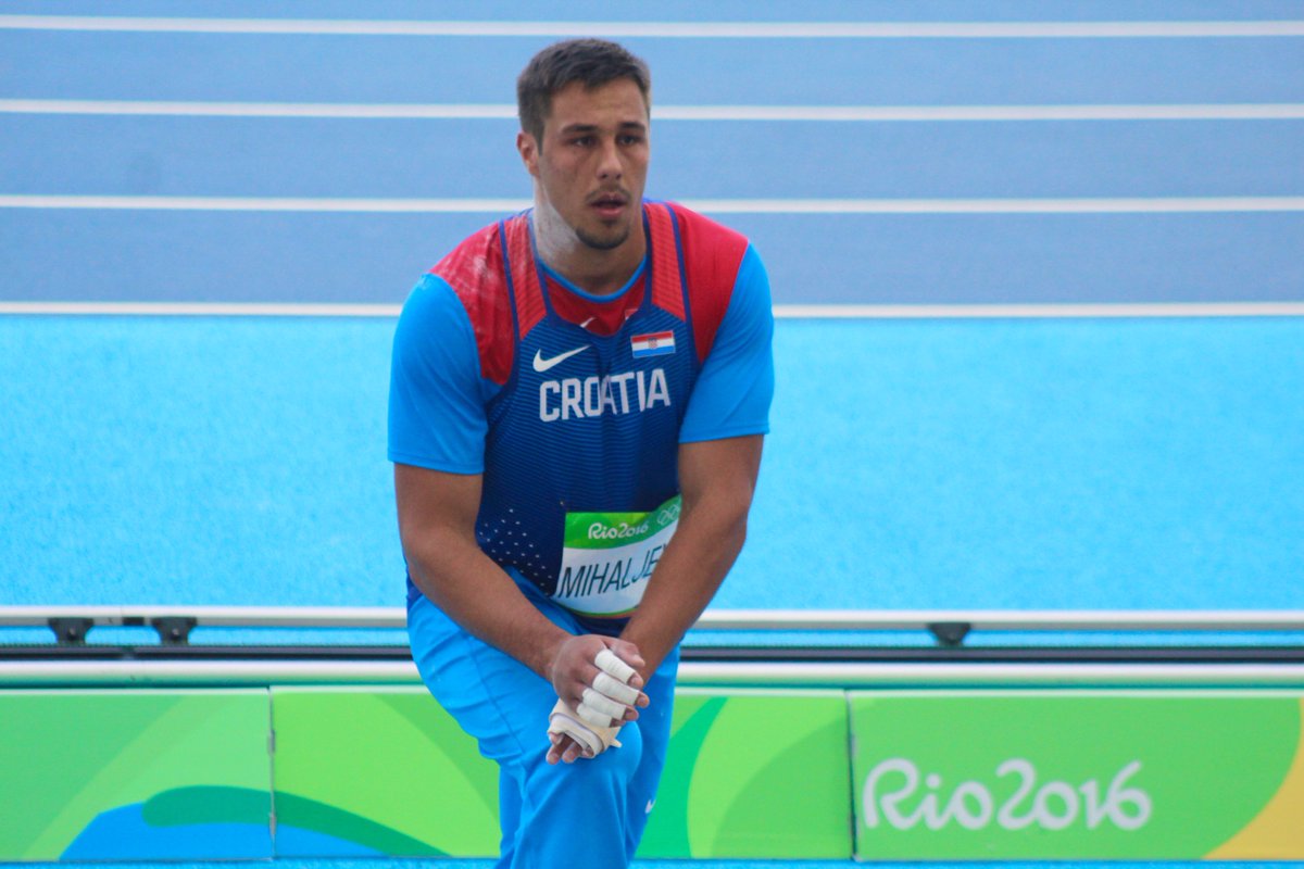 UVATFCC's tweet photo. Check out photos of Filip Mihaljevic and Kemal Mesic in the shot put this morning #HoosInRio https://t.co/tDGyMuuTRd https://t.co/400ai949O1
