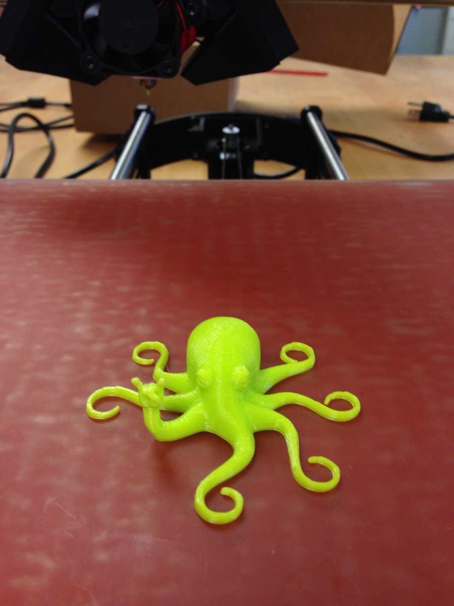 HSEPLTW's tweet photo. Rocktopus print was a success.  #lulzbot #3dprinting #PLTWRocks https://t.co/7IjBCFYHJO