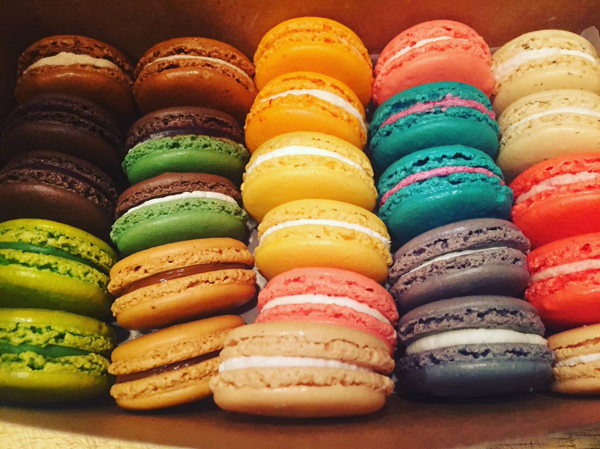 13 Macaron flavors for a 13 year old's birthday. What a sweet idea her mom had for her, a total macaron lover.
