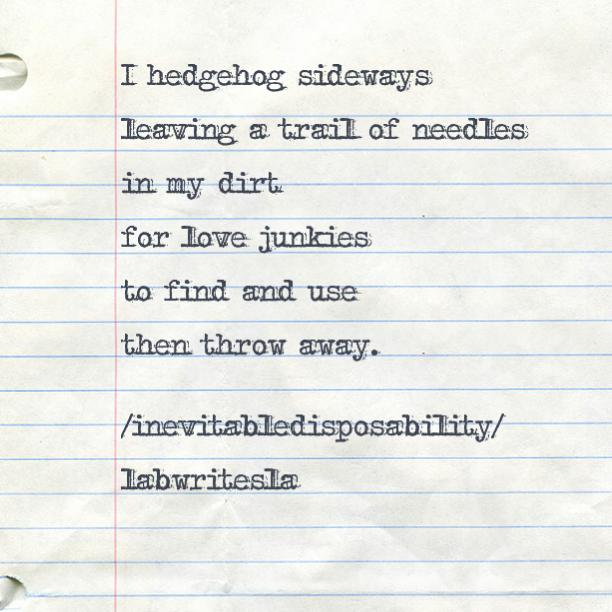 labwritela's tweet photo. .#micropoetry #disposability #labwritesla https://t.co/YThE12G2cO