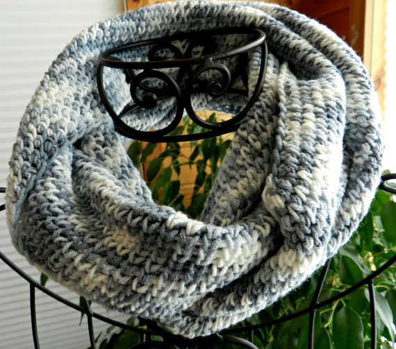 Gray Infinity Scarf by Cozy etsy.me/1MFEuLn via <a href="/Etsy/">Etsy</a> #getcozy #etsybloggers