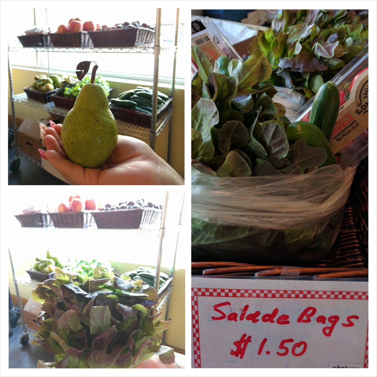#DTES Produce Market open 12-3PM <a href="/potluckcafe/">Potluck Café Society</a>. Lots of fresh #BCproduce including salade bags for only $1.50!