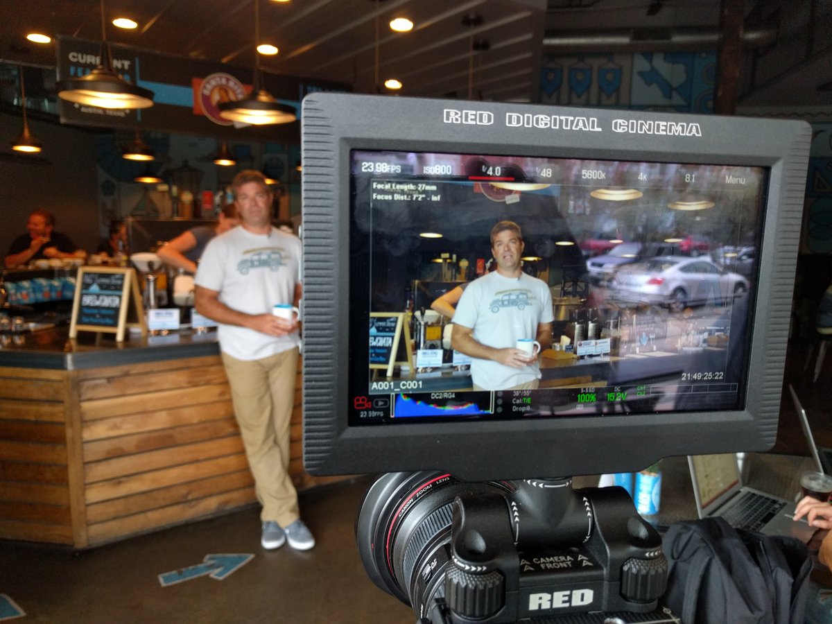 On location w/<a href="/MikeMckim/">Michael McKim</a> from <a href="/CuveeCoffee/">Cuvée Coffee</a> w/a <a href="/RED_Cinema/">RED Digital Cinema</a> #REDRAVEN. Looking forward to the 2nd Anniversary Bash.