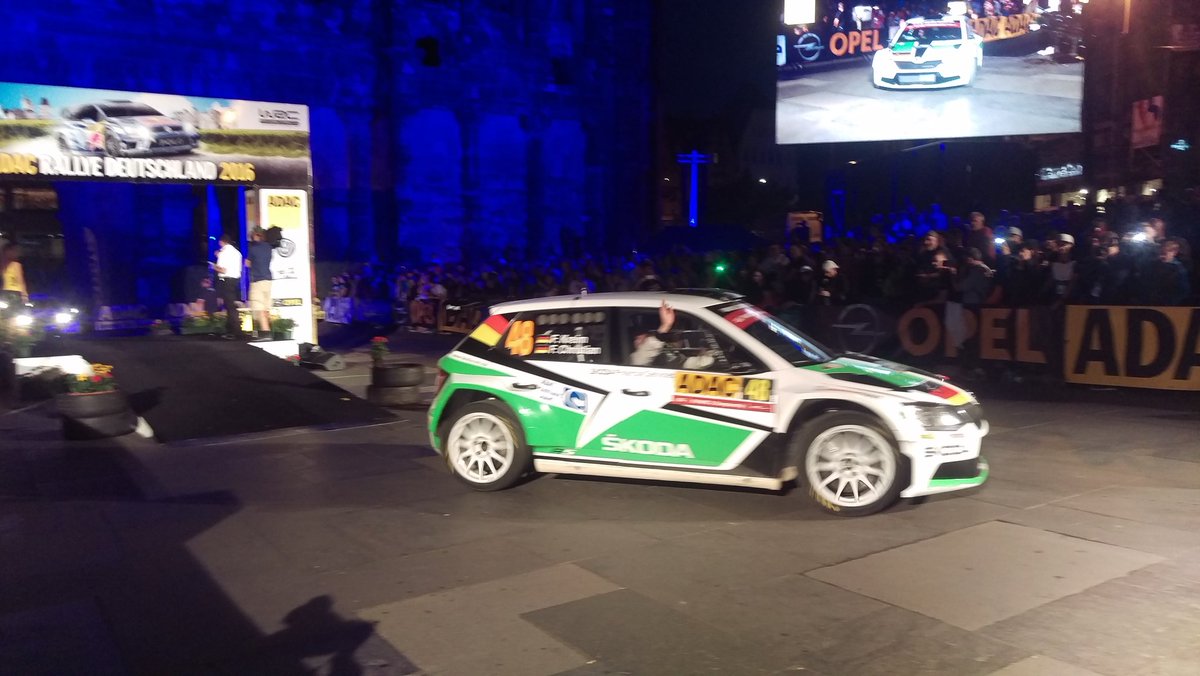 ADACRallye's tweet photo. Daaaaaa ist er! Here he is: @FabianKreim #WRC2 #Showstart #adacrallyehub https://t.co/SDNUXOLWc2