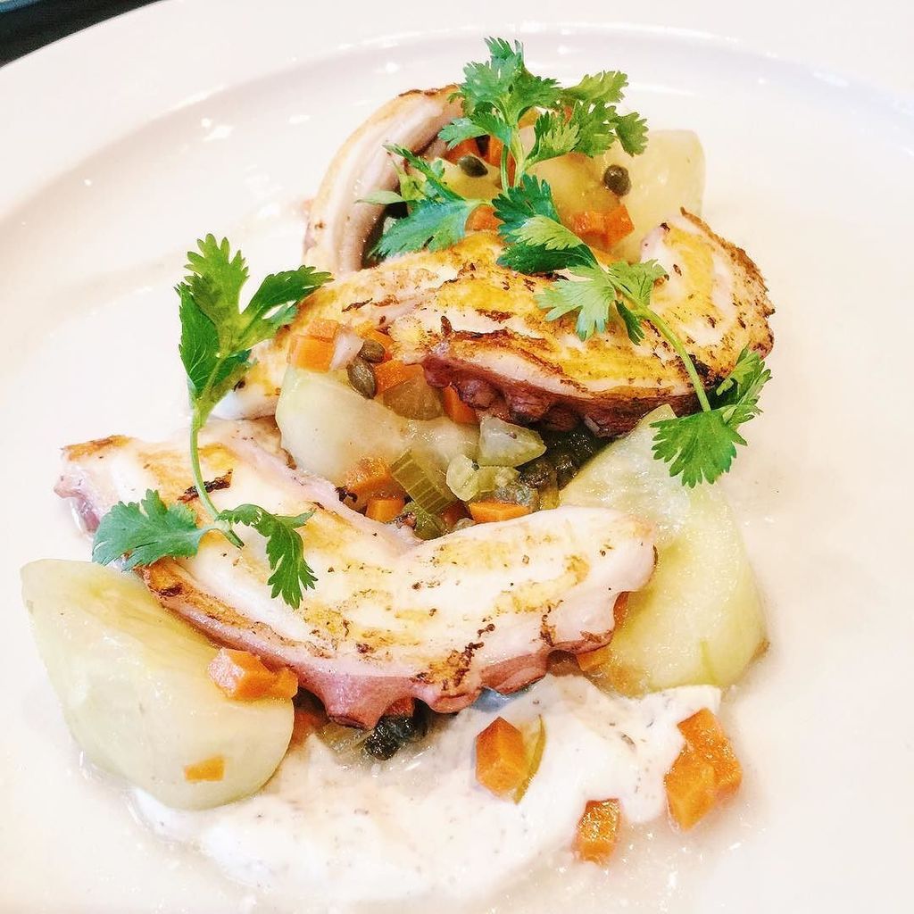 Don't miss this octopus with coriander yogurt and lentils at <a href="/hunkydoryhtx/">Hunky Dory</a> Excellent! // P… ift.tt/2b01AjM