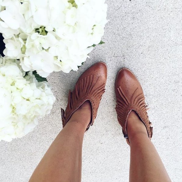 Flowers &amp; fringe | shop our new tan Seychelles x <a href="/CoreyLynnCalter/">Corey Lynn Calter</a> "World Tour" bootie from <a href="/iibrunettes/">iibrunettes</a>
