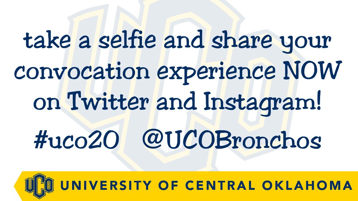 UCOBronchos's tweet photo. Hey @UCO2020 show us your Broncho spirit! https://t.co/L4ewBT8WAc