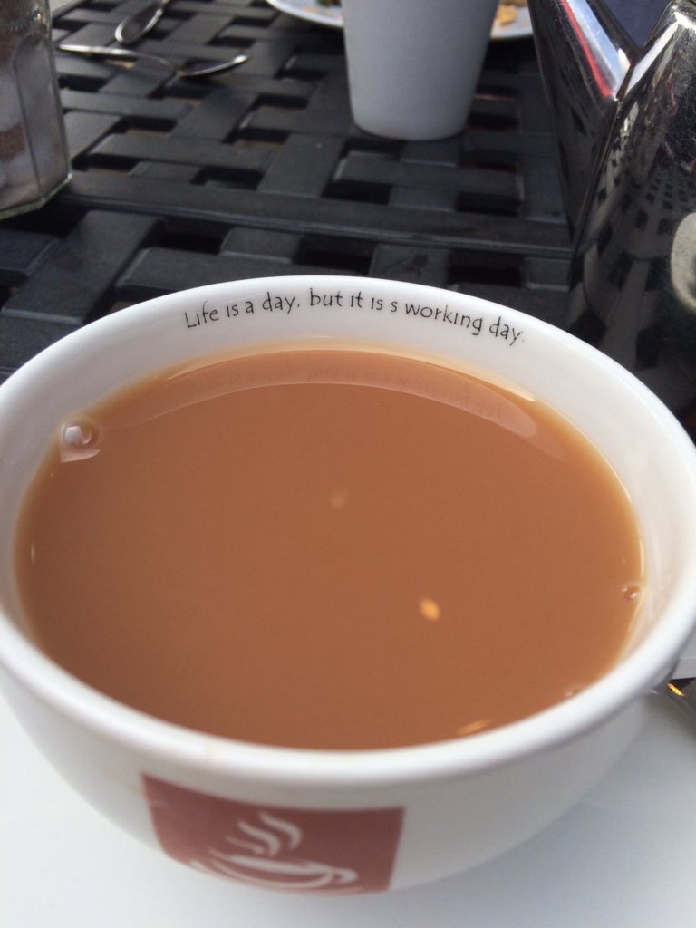 PushStart_'s tweet image. Spelling error on my teacup! Can't stop working! #ProofIt