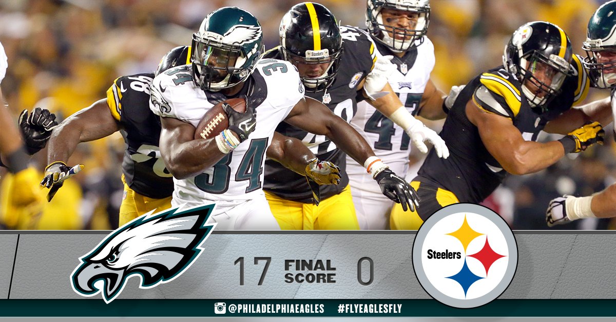 The Eagles get the win in Pittsburgh. PHIvsPIT Philadelphia Eagles