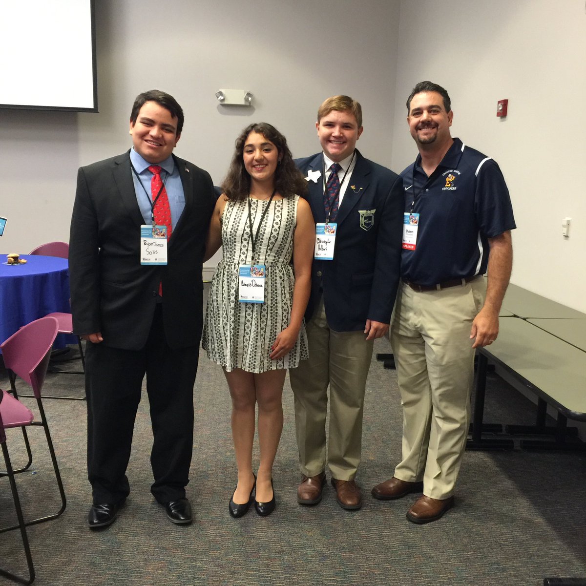 Christopher Hulburt with EHS' Mr. Trousdale, Ryan Solis &amp; Alexis Ochoa were honored yesterday to present to teachers