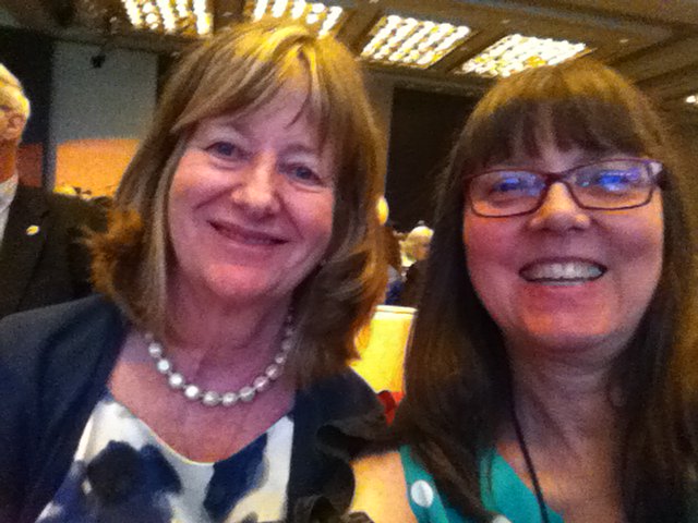 #TIConv1617 #toastmasters Linda Rhea and me attend Hall of Fame ceremonies. Linda's Region 10 Advisor 16/17