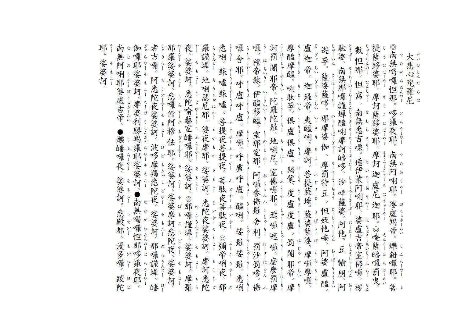 株式会社 宇賀福屋 on Twitter &quot;お盆の法要に「お施餓鬼(曹洞宗は施食)」があり、その時「大悲心陀羅尼」や「観音経世尊偈」が読誦さ