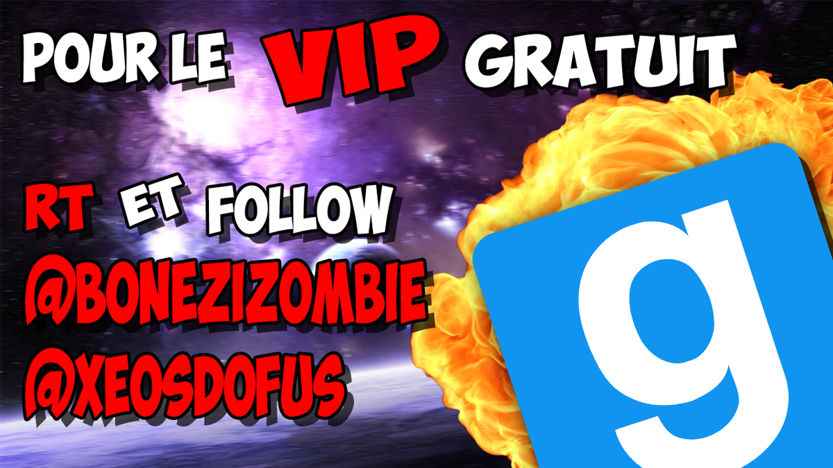bonezi_'s tweet photo. RT et FOLLOW @bonezizombie et @XeoDofus pour tenter de gagner le vip a vie sur le serveur synergyRP https://t.co/VcMxTDEOhF