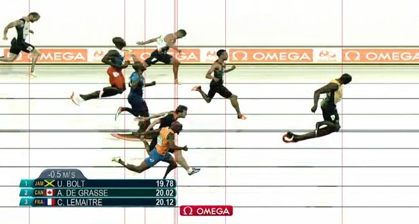 한끝 차이로 200m 동메달 차지하고 환호하는 프랑스 선수 | 인스티즈