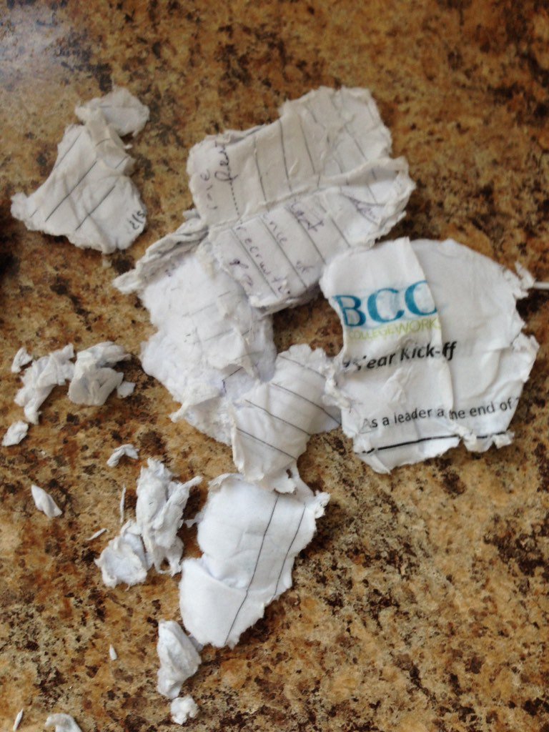 shawnethier's tweet photo. @SDesrosi will not be happy when I tell her that @myNBCC Academic Kick-off homework went through the wash 😬 https://t.co/qElo7rihTi