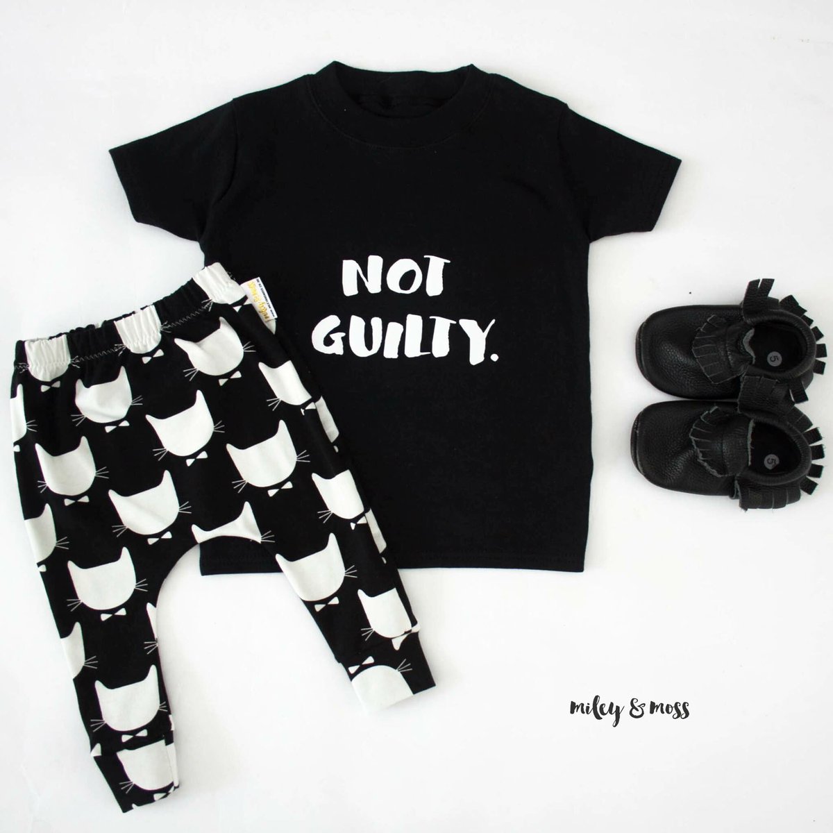 mileyandmoss's tweet photo. #NotGuilty Tees available now! #fashion #monochrome #kidsfashion #trendytots https://t.co/Ho0GIOKqhx