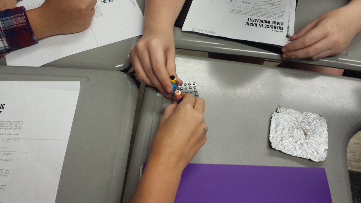 MrsCollinsEng's tweet photo. Stagecraft class using Legos to practice body movement & directions. #legosforlearning https://t.co/mkIM1cb6gd