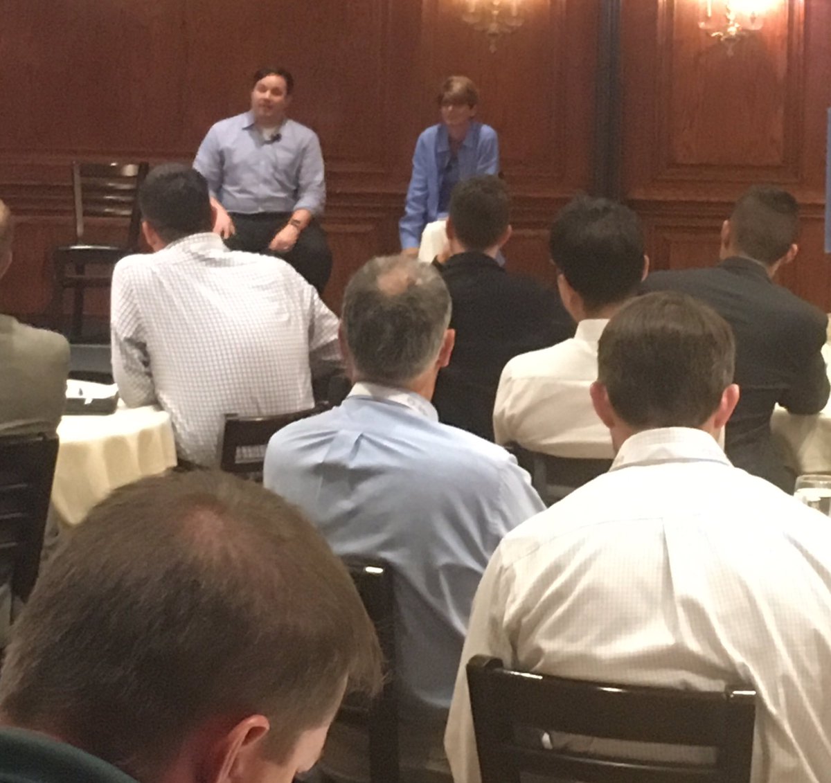 ConstructechMag's tweet photo. #IoT in #construction, .@Peggy_Smedley & Chad Curry, @nardotrealtor take on #devices. #TechDay16 https://t.co/GKMSJoKvJr