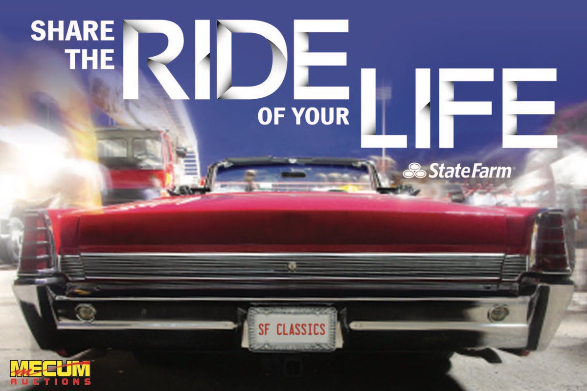 mecum's tweet photo. Never forget your first love! This #TBT, share a pic of your first car w/@StateFarm using #StateFarmClassics! https://t.co/nNvE1QN41q