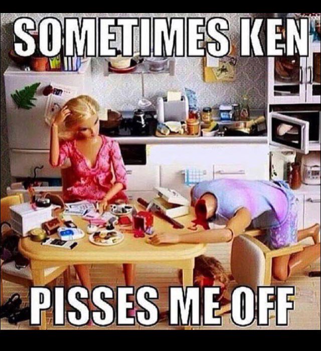 Suck it ken! Lol! #barbie #thursdaythoughts #couplegoals #folloback #meme  #lovemeright #model #sexy #domeright #sex