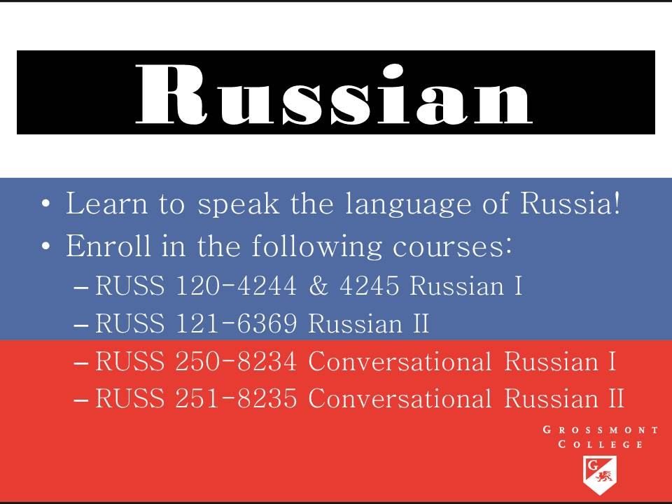 GrossmontEDU's tweet photo. Learn the language of Russia by enrolling in our language courses! #gotclasses https://t.co/RZDXcIZCmz