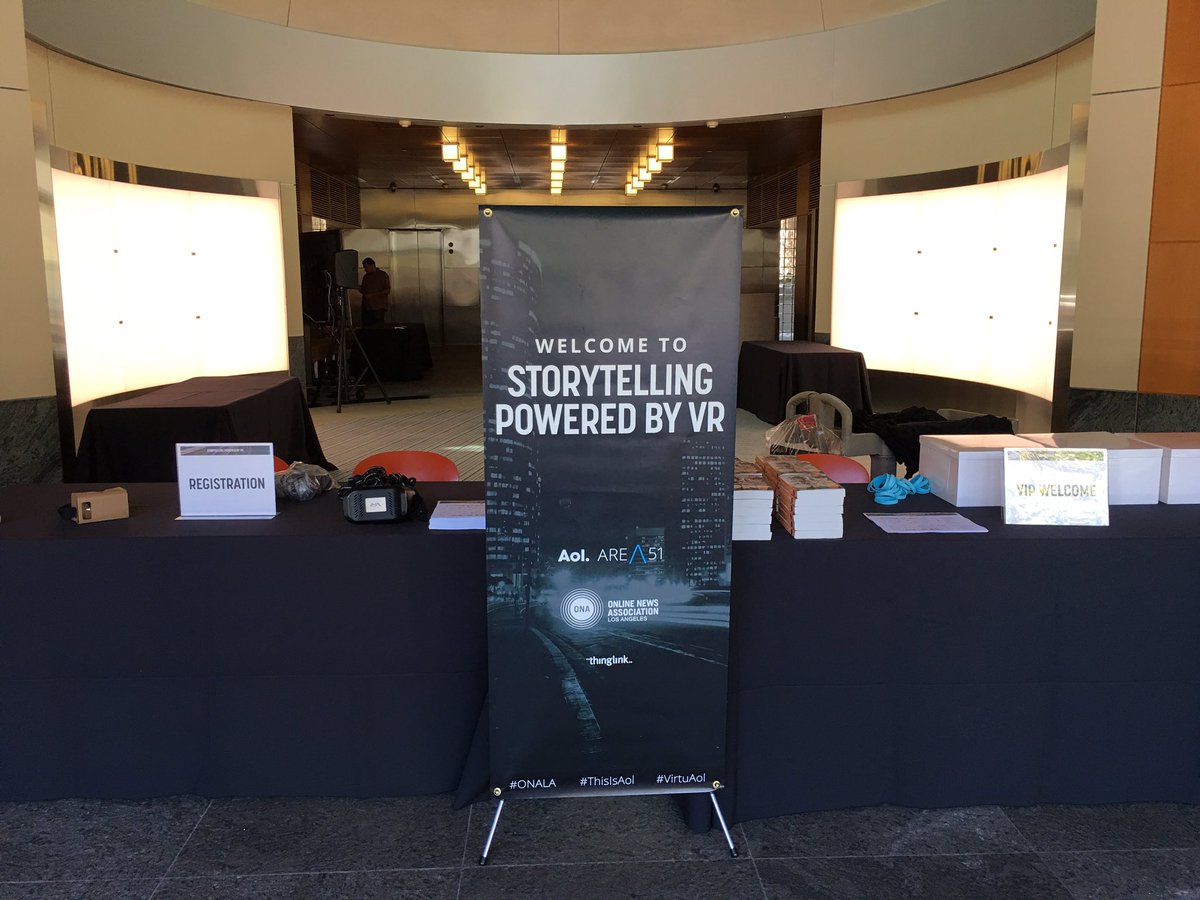 Excited for Storytelling Powered by VR event! #ThisIsAOL #VirtuAOL.