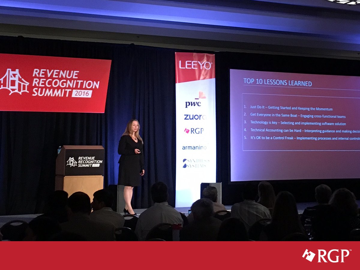 RGP's tweet photo. Did you catch RGP's @theGAAPgirl's Top 10 #RevRec lessons for #ASC606 at @LeeyoSoftware's #RevRecSummit? https://t.co/nEKhq67Oe6