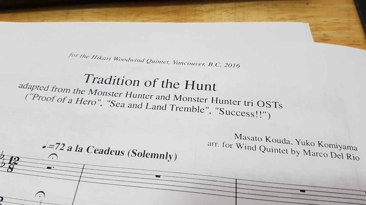 katelovelymomo's tweet photo. Monster Hunter arrangement is here!! Arranged by @ConfusedTritone . Are you pumped!? @tigresaa @ProJared @Sinvicta https://t.co/vwmDDhRtqx