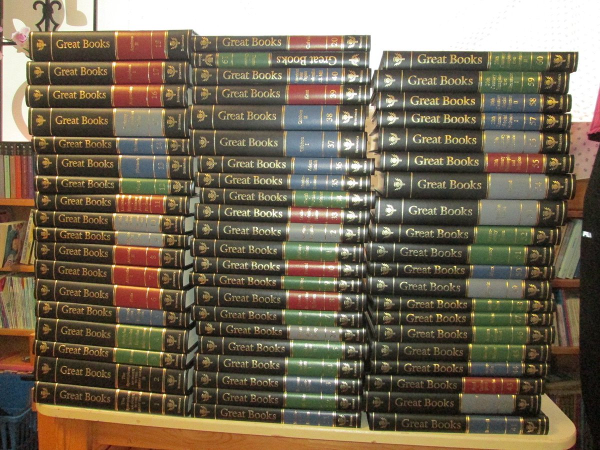 renaissancebks's tweet photo. GREAT @BOOKS OF THE WESTERN WORLD - Complete 60 volumes @renaissancebks $350.00 will deliver $10.00 https://t.co/C3n1Xm8aes