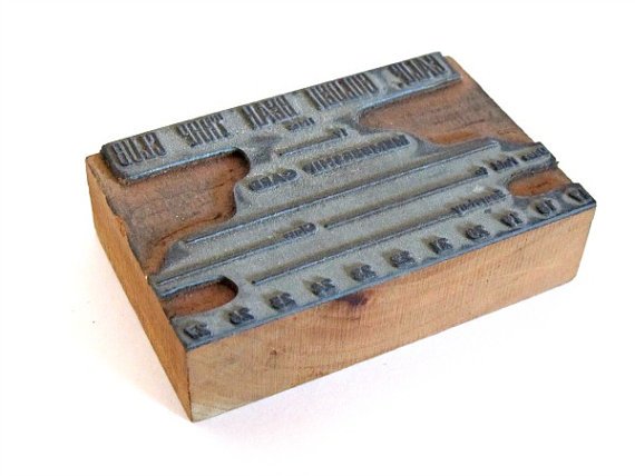 Printer's Block  Bear Trap Club by SeaSand etsy.me/2bm3Y0f via <a href="/Etsy/">Etsy</a> #etsybloggers