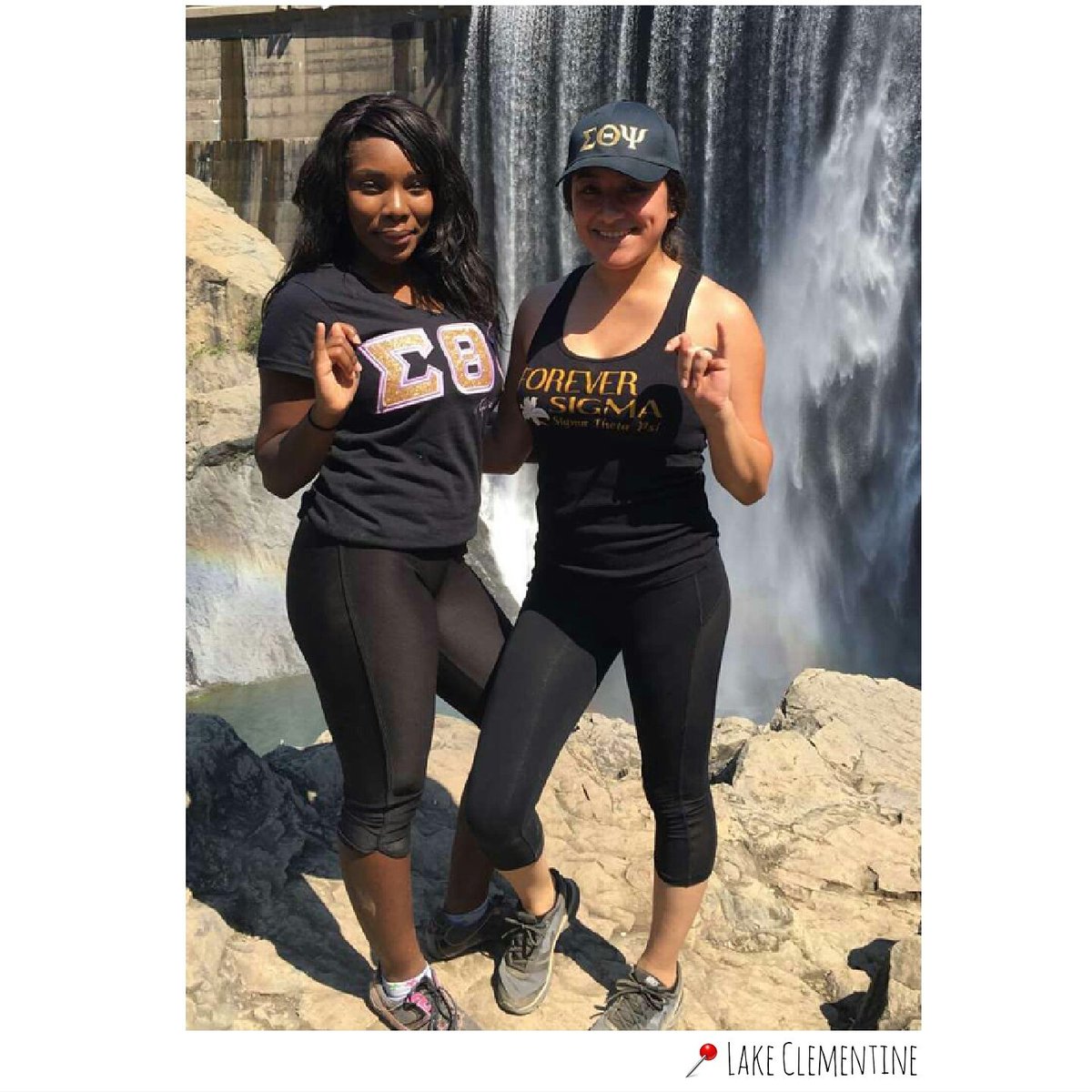 SacSTPs's tweet photo. Our sisters Alexiss and Irma went hiking at Lake Clementine this morning 💜💛 #ΣΘΨ #STPThetaSummer16 #RushSTP https://t.co/VU7mAdOye3