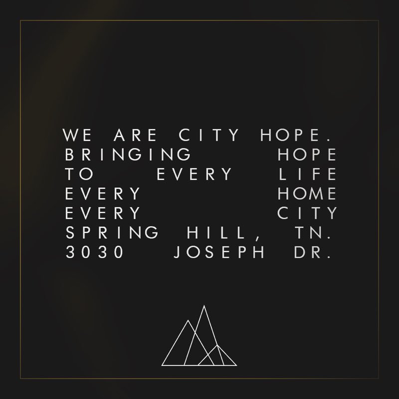 CityHopeSH's tweet image. CityHope is a new church in Spring Hill, TN established to #MakeHopeKnown. For more info email infor@cityhopesh.com