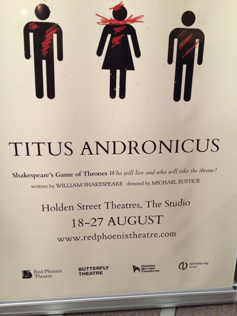 MarkParnellMLC's tweet photo. Hard to believe that #Shakespeare's Titus Andronicus has never before been performed in #Adelaide. It's bloody good! https://t.co/fswR4DTEy6