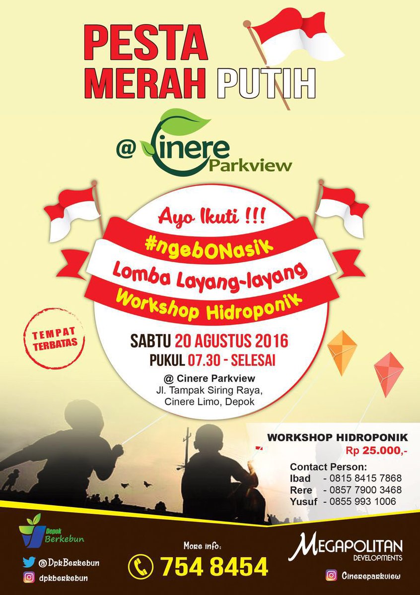 H-1 #ngebONasik #lombalayang2 pelatiahan #hidroponik
Ayo weekend seru dgn berkebun &amp; seru2an <a href="/IDberkebun/">Indonesia Berkebun</a> <a href="/msi_sai/">MSI-Sekolah Alam Ind</a>