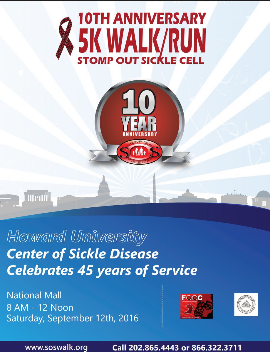 tlodpgcc's tweet photo. TLOD PG County Chapter is proud to join @Howardu to "Stomp Out Sickle Cell” Walk on Sept 10. #soswalkdc #tlodpgcc https://t.co/4CqKEwX6Rk