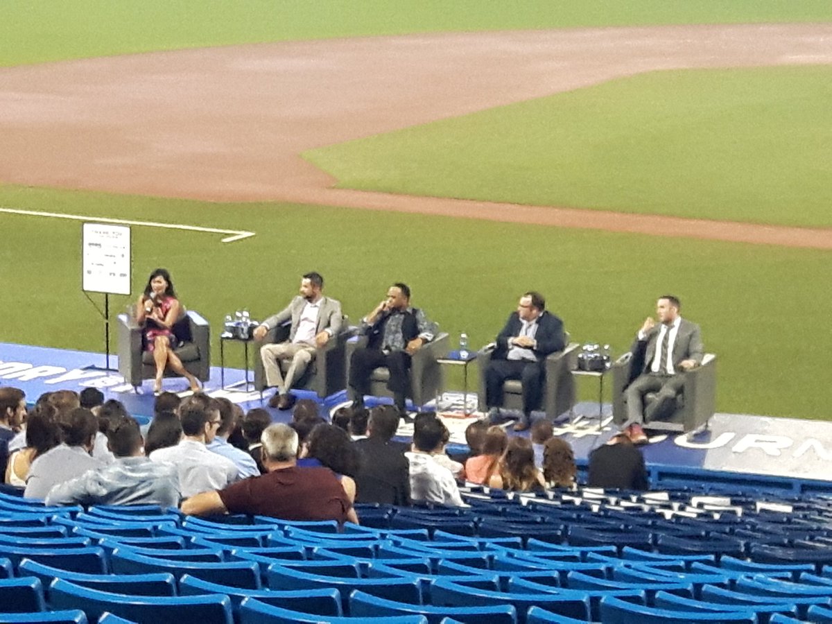 JaysCare's tweet photo. Thanks to our incredible host @thehazelmae &amp; panelists for their amazing insight at #ExtraInningsJCF! https://t.co/hrKCa93XhQ