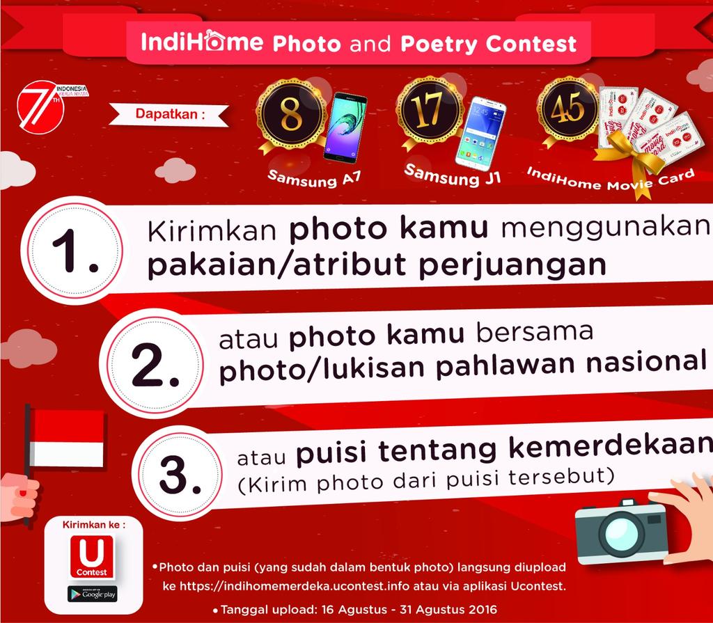 Rizkivandi's tweet photo. Ini yang mau hadiah jangan smpe ketinggalan #IndiHomeMerdekaContest https://t.co/g7EvKEiqTG