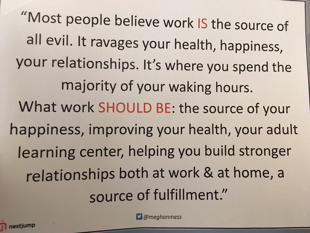 Why you cannot change the world unless you change work first. <a href="/MeghanMess/">Meghan</a>