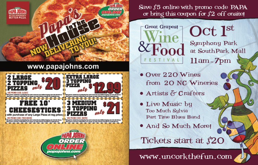 Topprz's tweet photo. Come out and support @GreatGrapesFest this October! #charlottewines #festivals #symphonypark #wines https://t.co/XfS85CTueQ