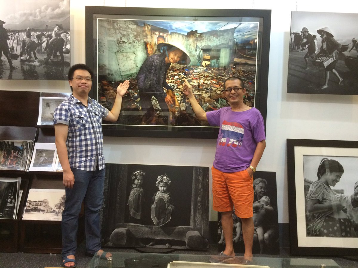 Visiting a photography studio in Hanoi.