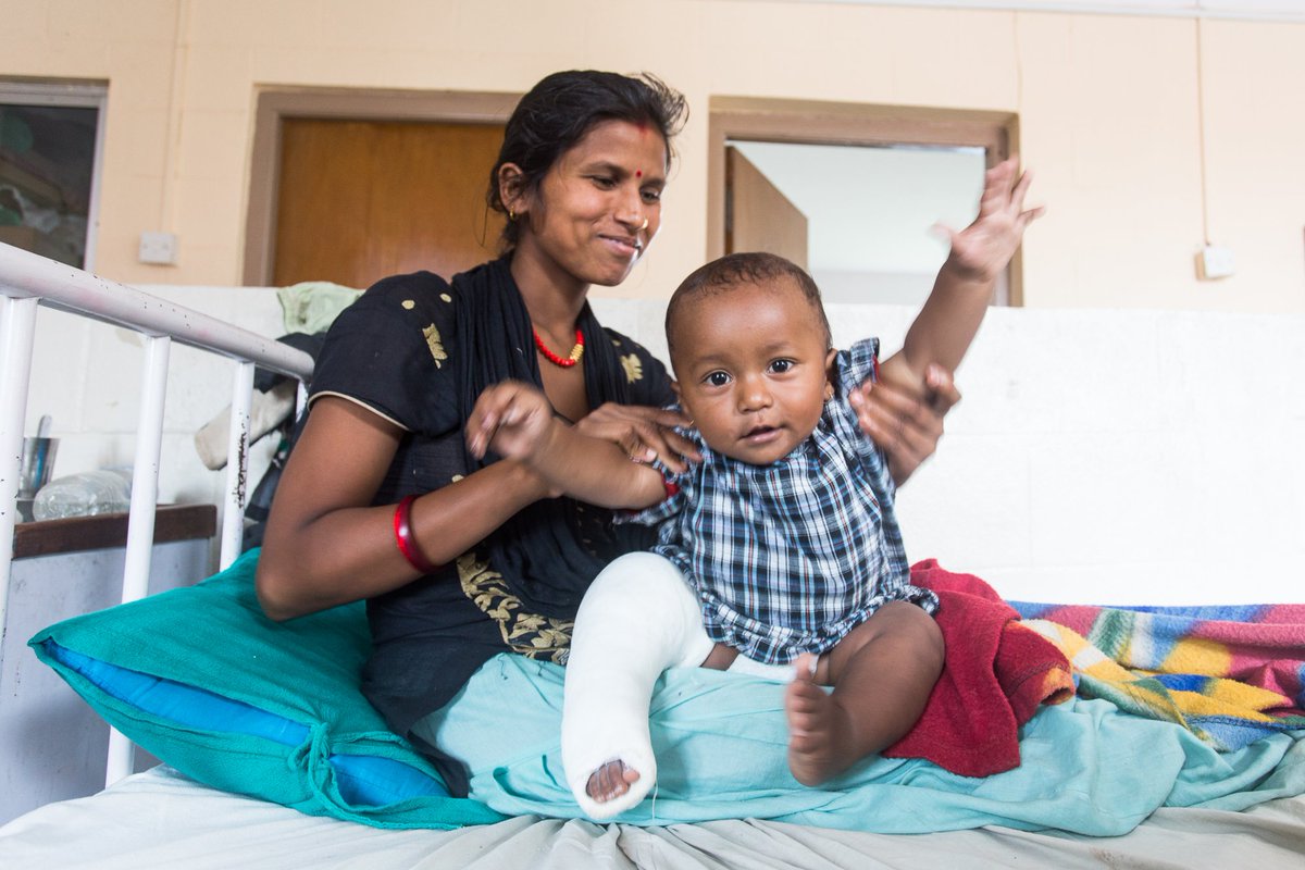 Aayush (11 months) and his mother Sangeeta. Read more at:  facebook.com/hrdcnepal/ #clubfoot #Nepal