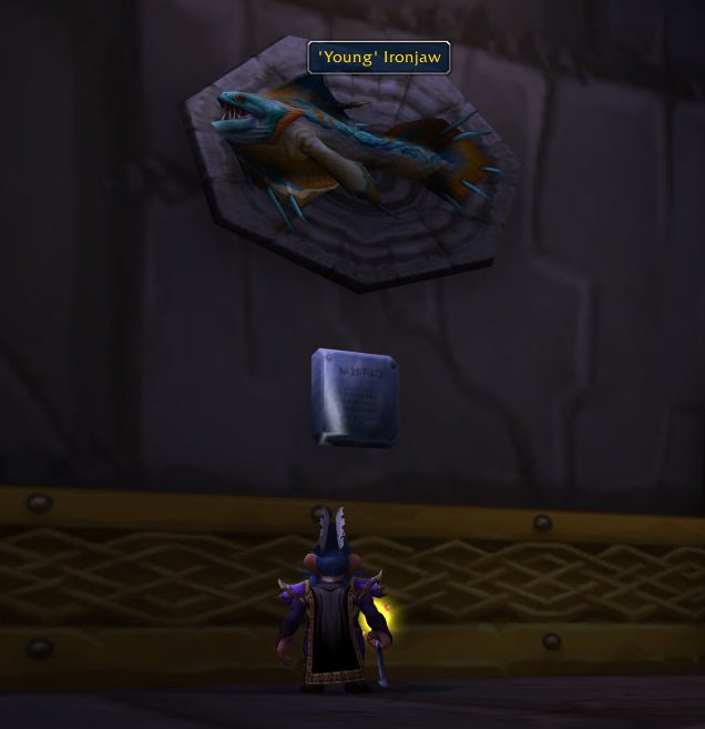 ColdingtonMage's tweet photo. Was tasked with catching Young Ironjaw today. Here he takes his rightful place. #Warcraft https://t.co/ARUpo3GReL